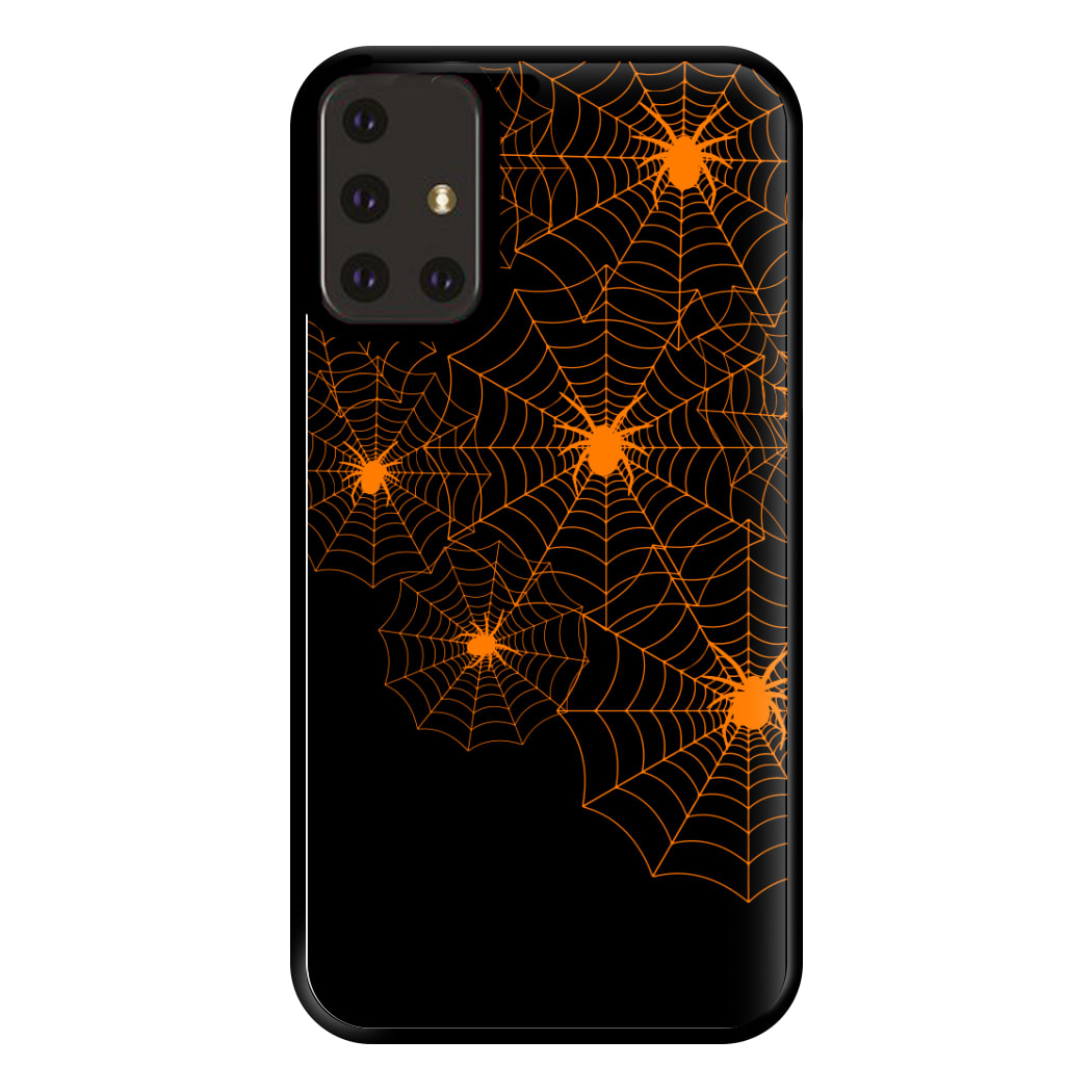 Orange Spider Web  Phone Case for Galaxy A71