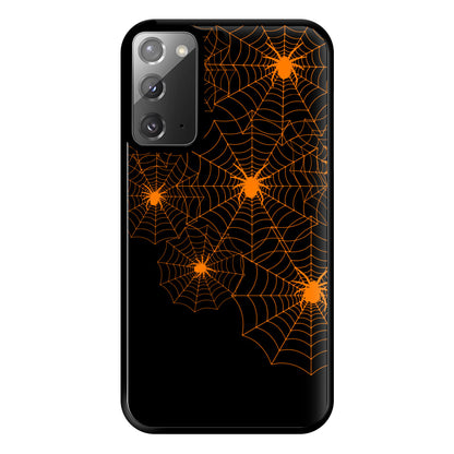 Orange Spider Web  Phone Case for Galaxy Note 20 Ultra