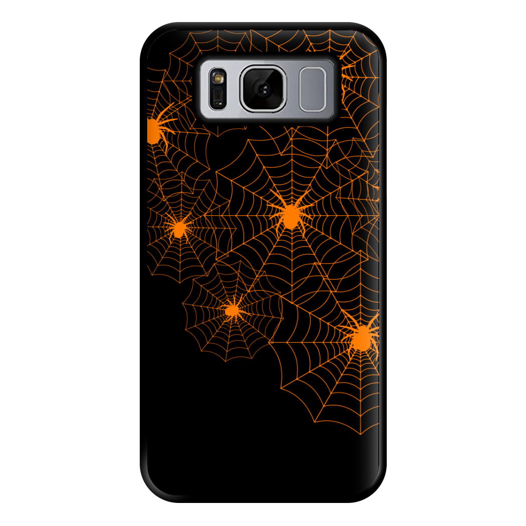 Orange Spider Web  Phone Case for Galaxy S8 Plus