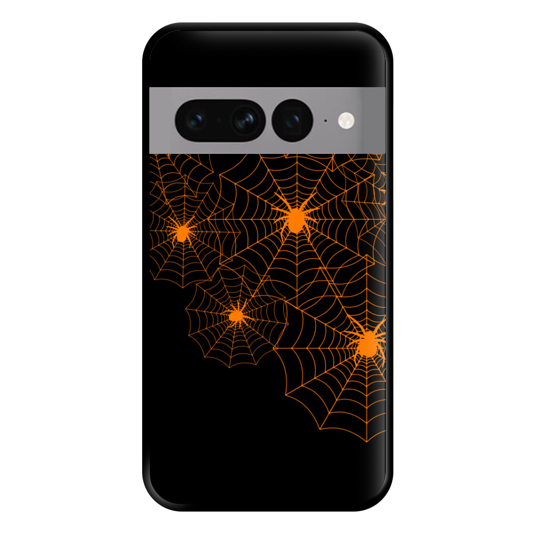 Orange Spider Web  Phone Case for Google Pixel 7 Pro