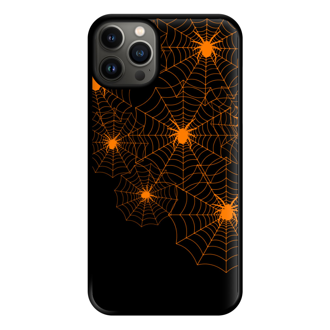 Orange Spider Web  Phone Case for iPhone 13