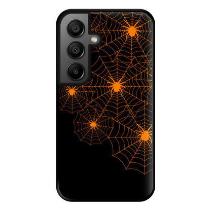 Orange Spider Web  Phone Case for Google Pixel 8