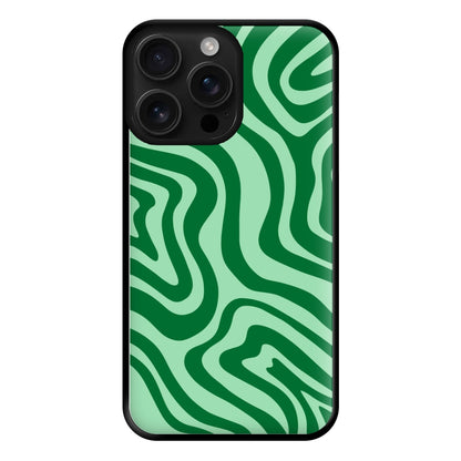 Green Abstract Halloween  Phone Case for iPhone 16 Pro Max