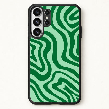 Green Abstract Halloween Phone Case for Galaxy S26 Ultra