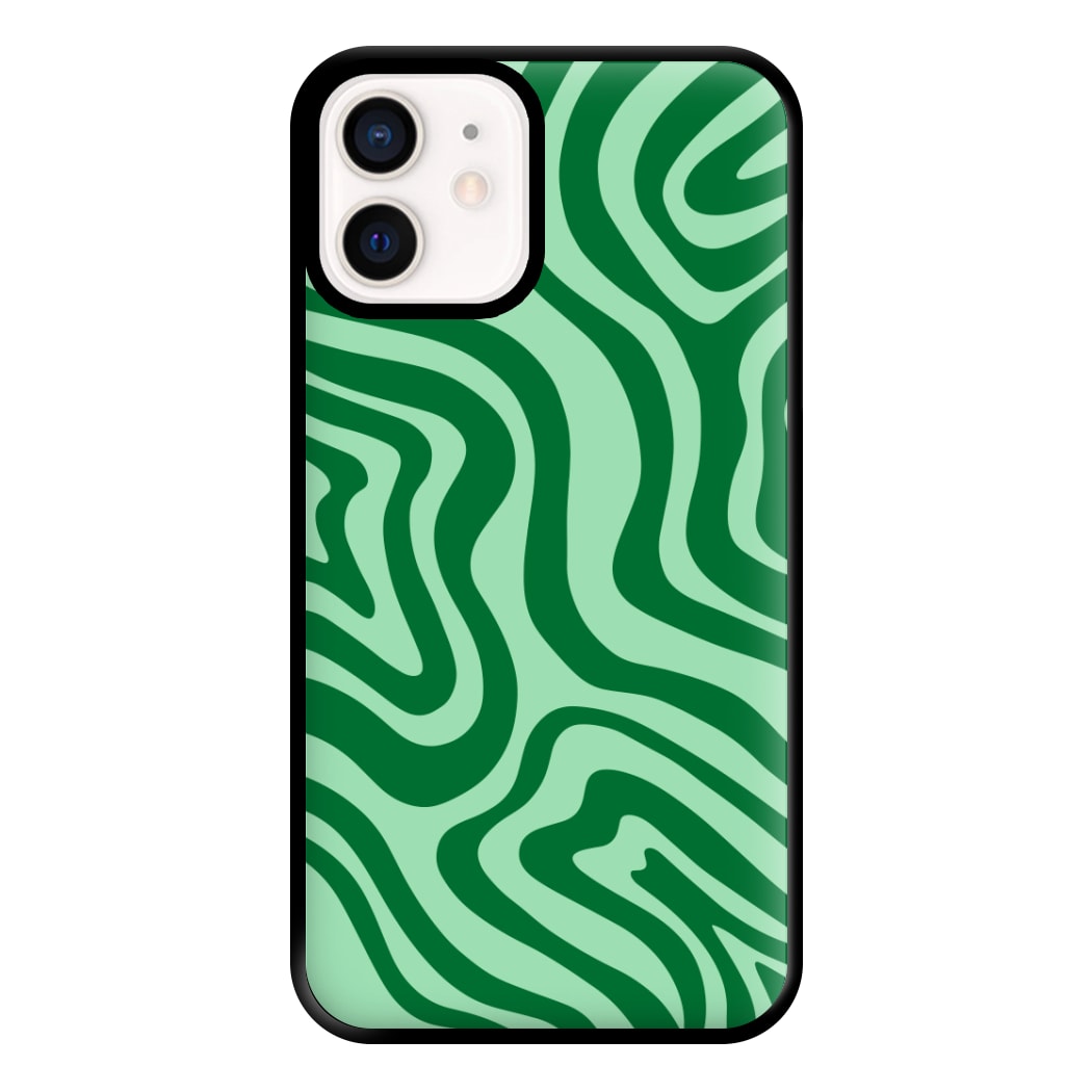 Green Abstract Halloween  Phone Case for iPhone 13 Mini