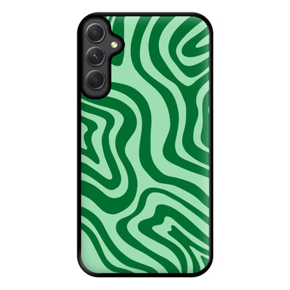 Green Abstract Halloween  Phone Case for Galaxy A14