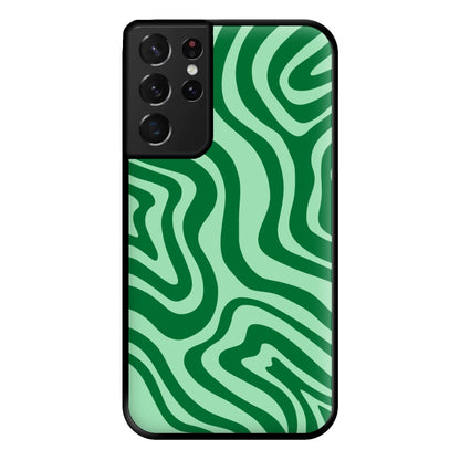 Green Abstract Halloween  Phone Case for Galaxy S21 Ultra