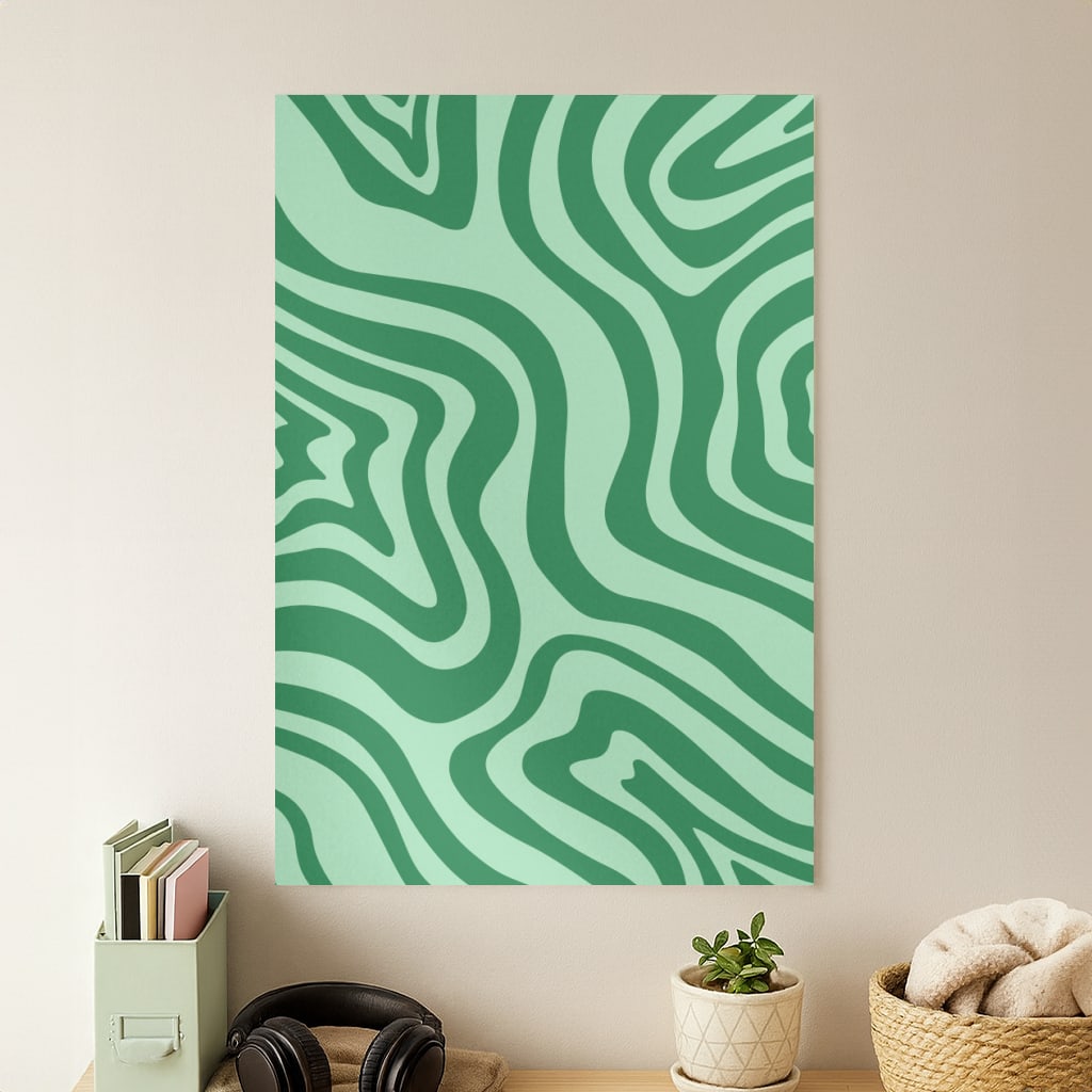 Green Abstract Halloween  Poster