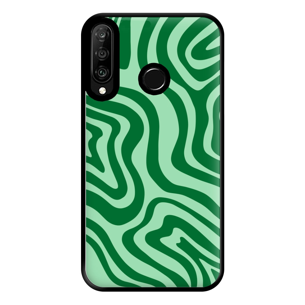 Green Abstract Halloween  Phone Case for Huawei P30 Lite