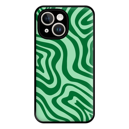 Green Abstract Halloween  Phone Case for iPhone 14 Plus