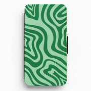 Green Abstract Halloween Flip / Wallet Phone Case 1