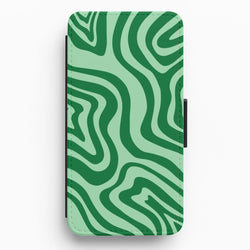Green Abstract Halloween  Flip / Wallet Phone Case