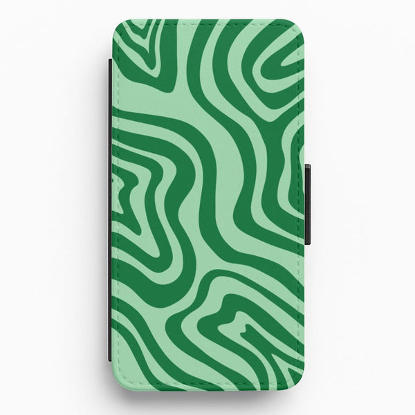Green Abstract Halloween  Flip / Wallet Phone Case