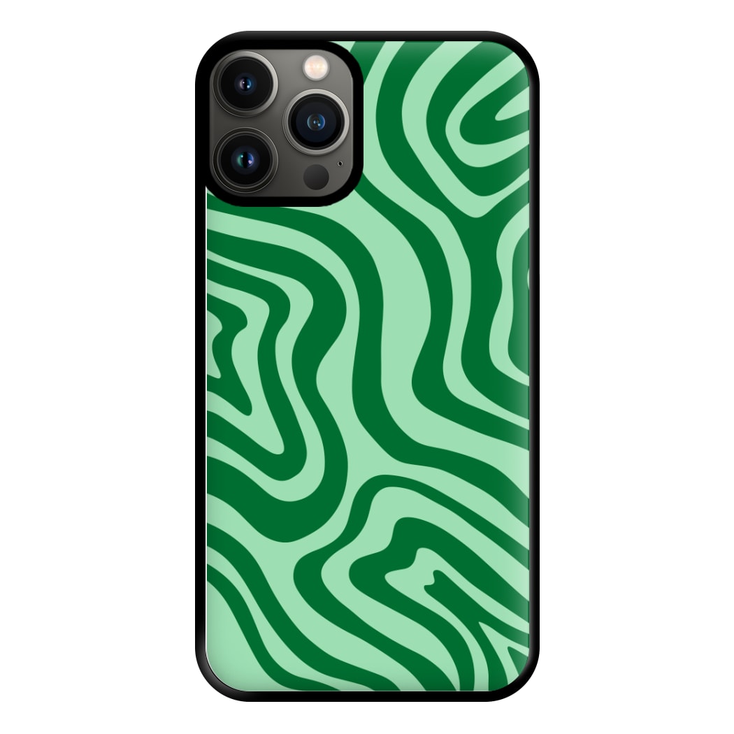 Green Abstract Halloween  Phone Case for iPhone 13 Pro Max