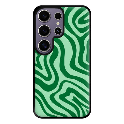 Green Abstract Halloween  Phone Case for Galaxy S25 Ultra