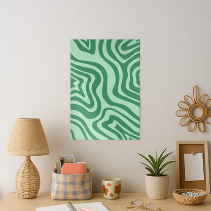 Green Abstract Halloween  Art Print