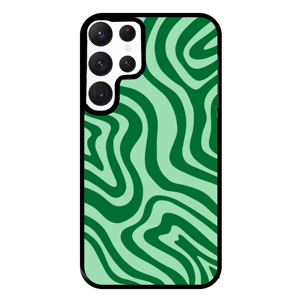 Green Abstract Halloween  Phone Case for Galaxy S22 Ultra