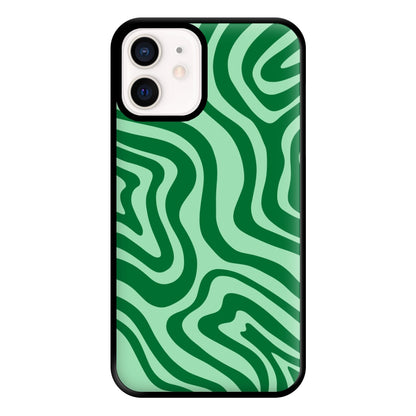 Green Abstract Halloween  Phone Case for iPhone 12 Mini