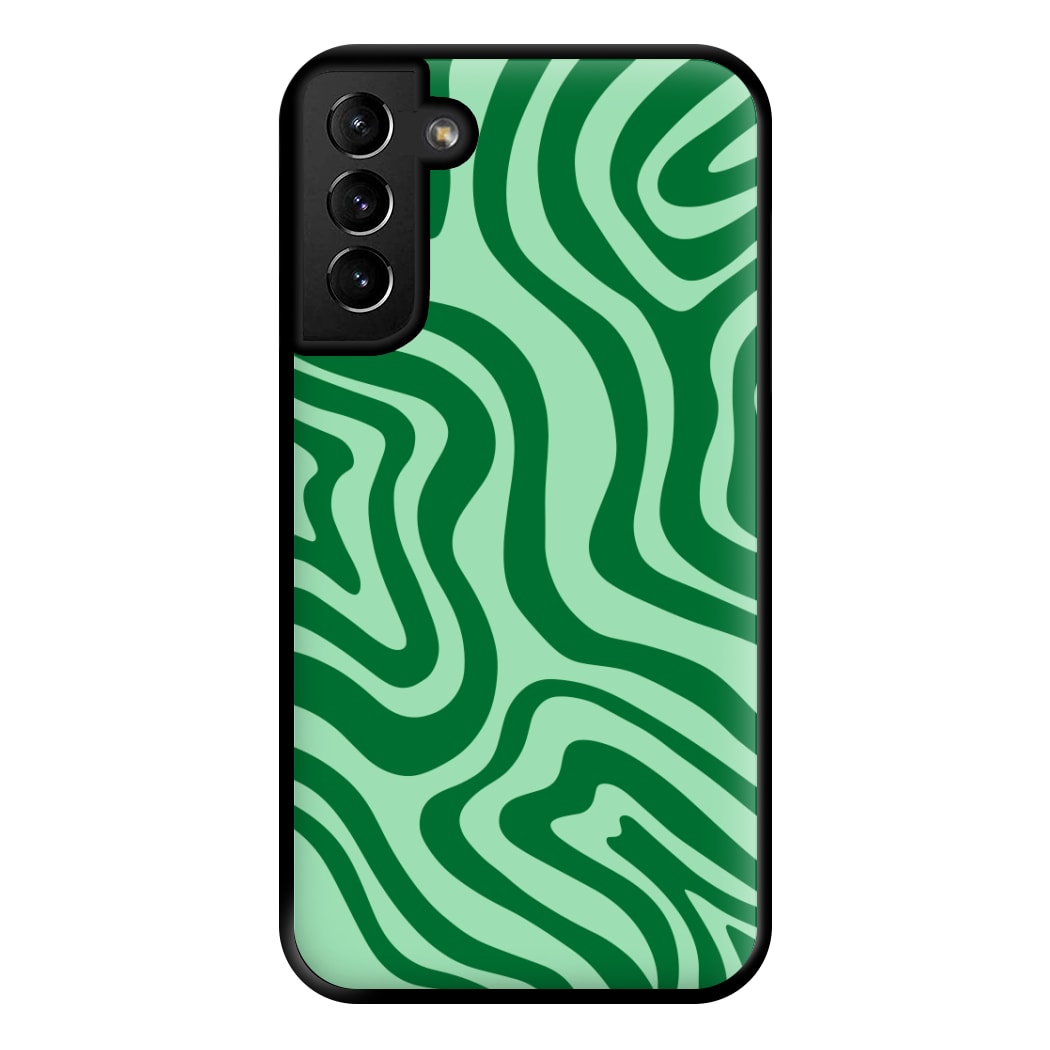 Green Abstract Halloween  Phone Case for Galaxy S21 Plus