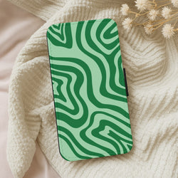 Green Abstract Halloween  Wallet Phone Case