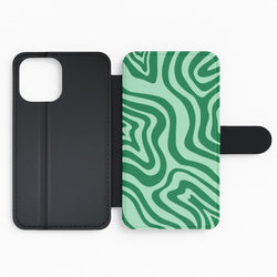 Green Abstract Halloween  Flip Phone Case