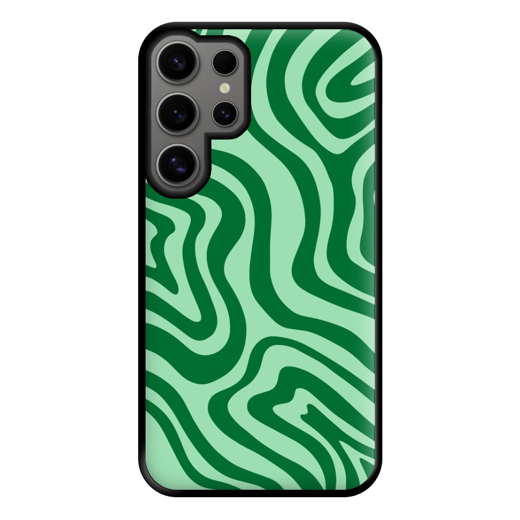 Green Abstract Halloween  Phone Case for Galaxy S24 Ultra