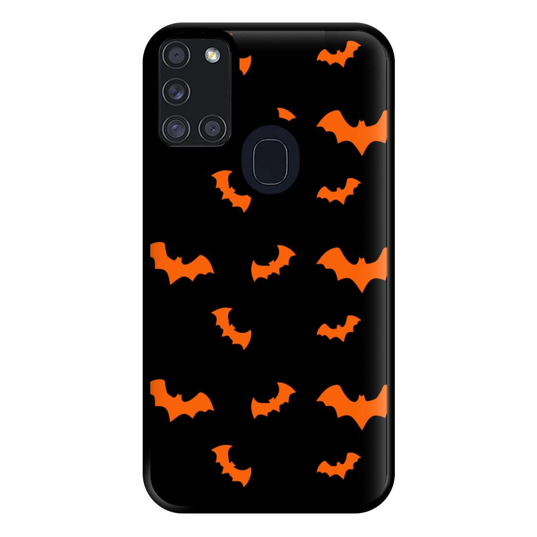 Orange Bat Phone Case for Galaxy A21s