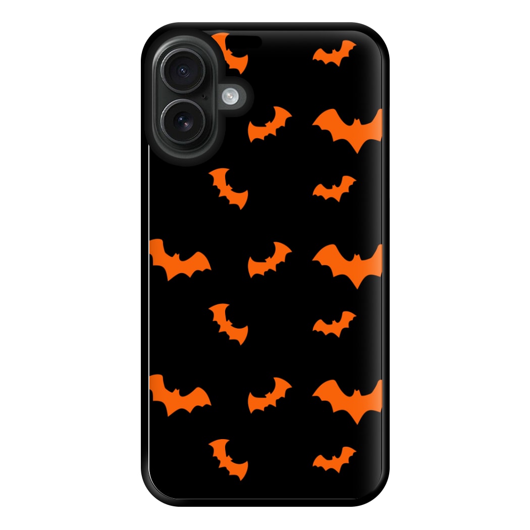 Orange Bat Phone Case for iPhone 16 Plus