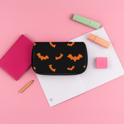 Orange Bat Pencil Case