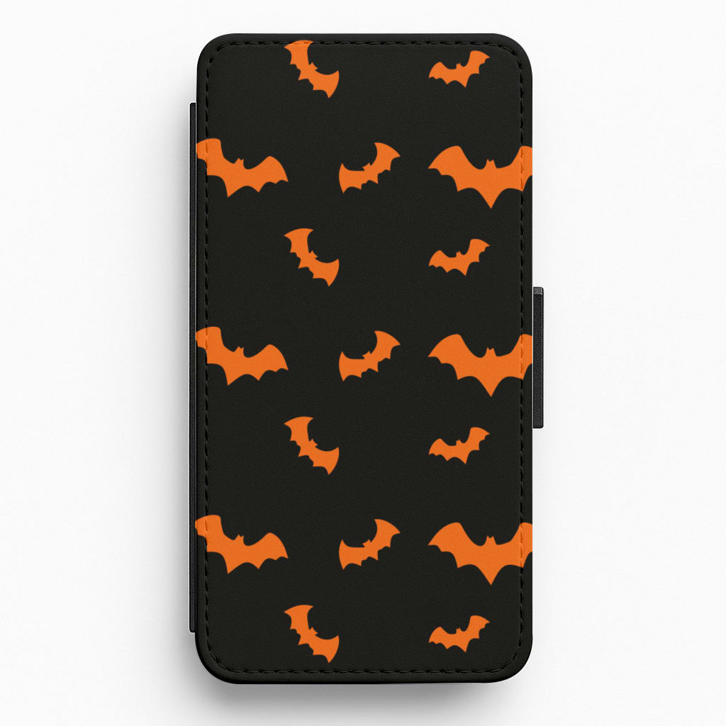 Orange Bat Flip / Wallet Phone Case