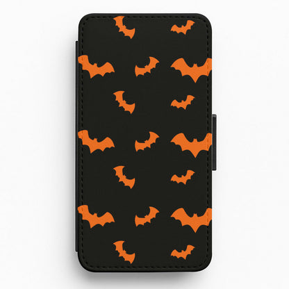 Orange Bat Flip / Wallet Phone Case
