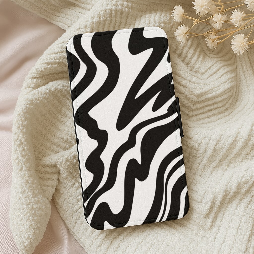 Black And White - Halloween Wallet Phone Case
