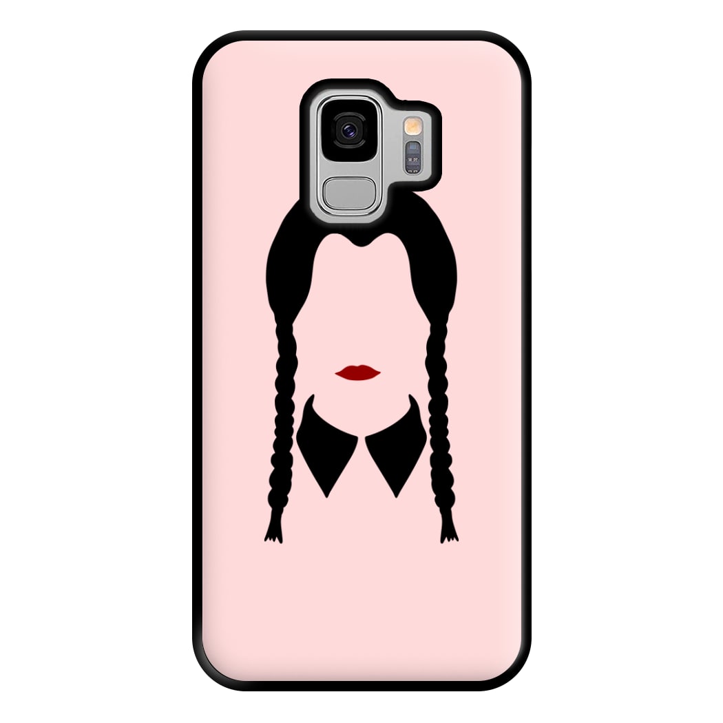 Faceless Wednesday - Halloween Phone Case for Galaxy S9 Plus