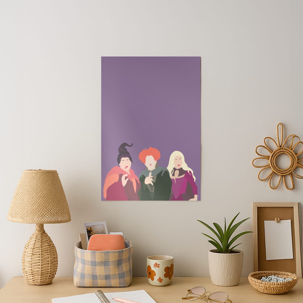 Hocus Halloween Witches - Halloween Art Print
