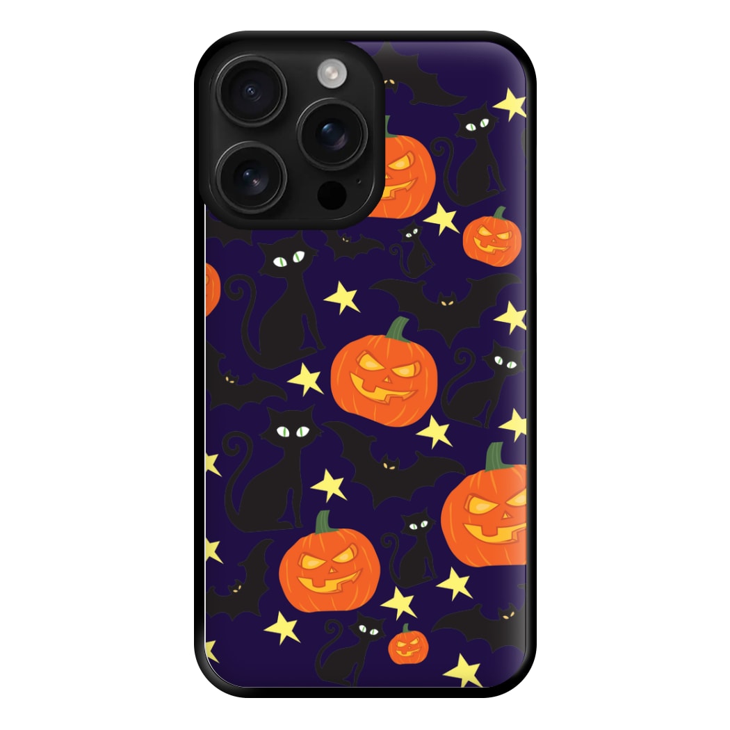 Pumpkin And Cats - Halloween Phone Case