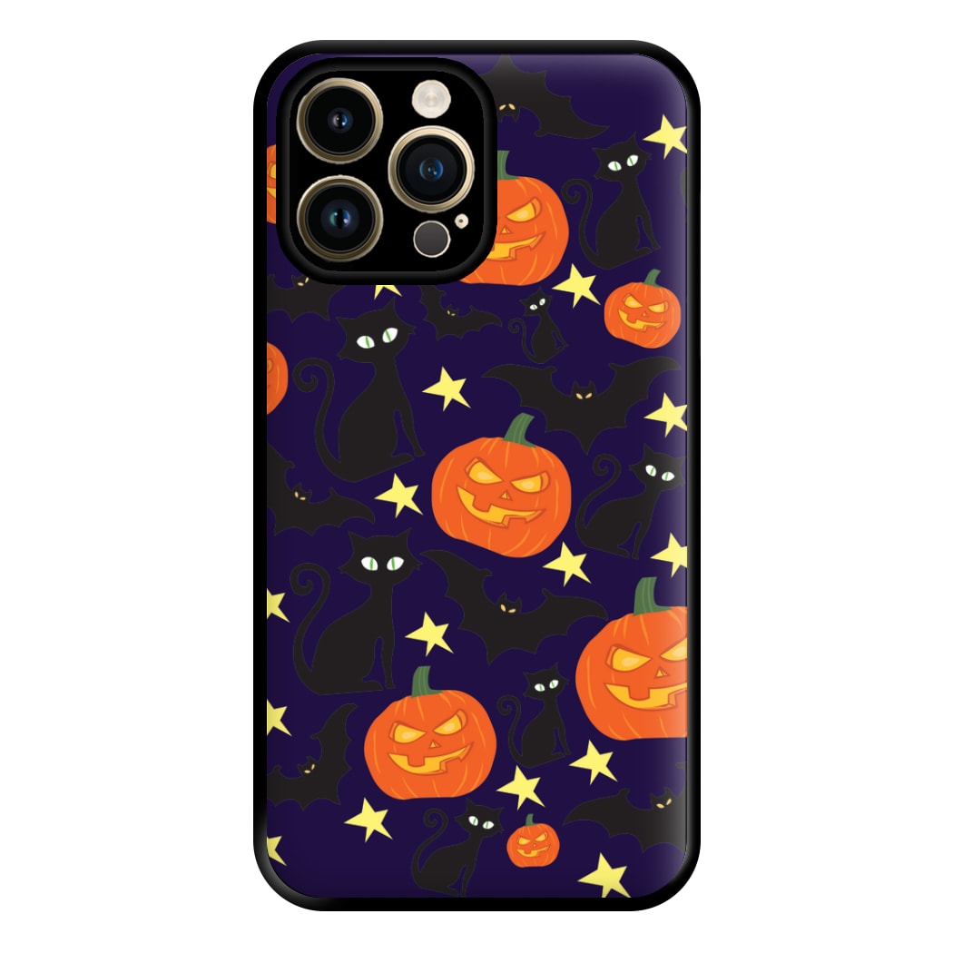 Pumpkin And Cats - Halloween Phone Case for iPhone 14 Pro Max