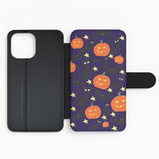 Pumpkin And Cats - Halloween Flip / Wallet Phone Case 2