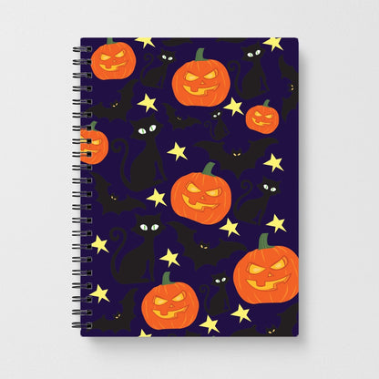 Pumpkin And Cats - Halloween Notebook