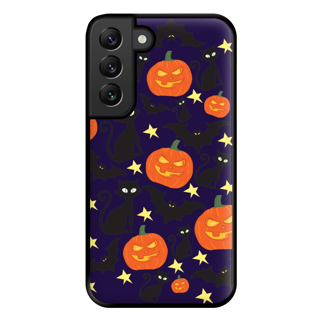 Pumpkin And Cats - Halloween Phone Case for Galaxy S22 Plus