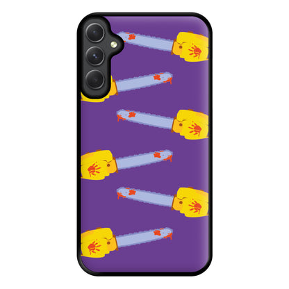 Chainsaw Pattern - Halloween Phone Case for Galaxy A14