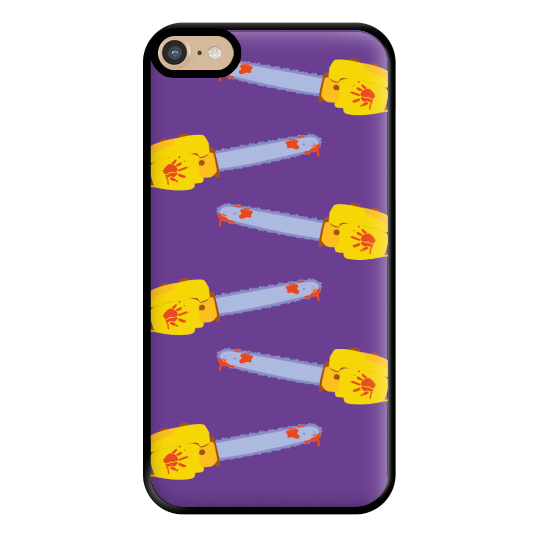 Chainsaw Pattern - Halloween Phone Case for iPhone 6 Plus / 7 Plus / 8 Plus