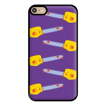 Chainsaw Pattern - Halloween Phone Case for iPhone 6 Plus / 7 Plus / 8 Plus