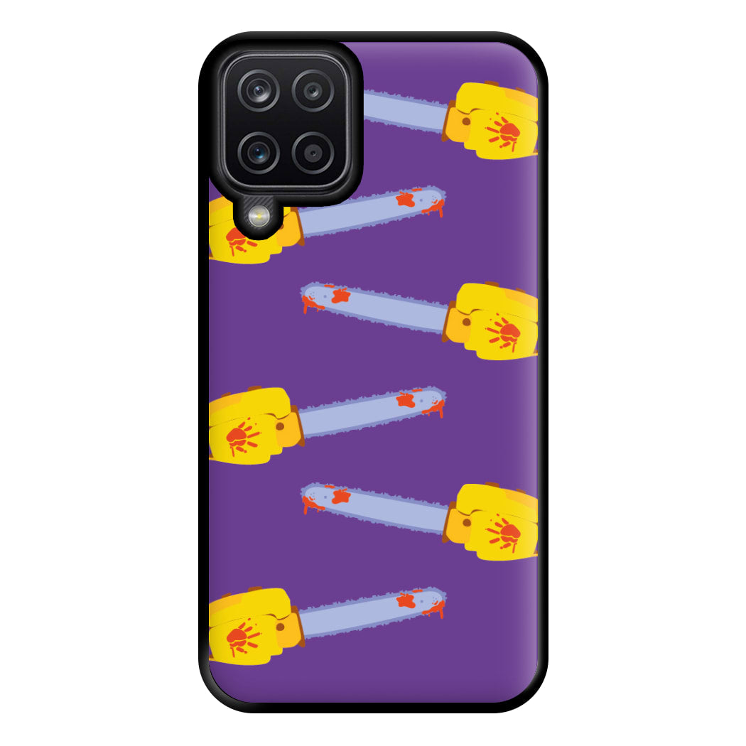 Chainsaw Pattern - Halloween Phone Case for Galaxy A12