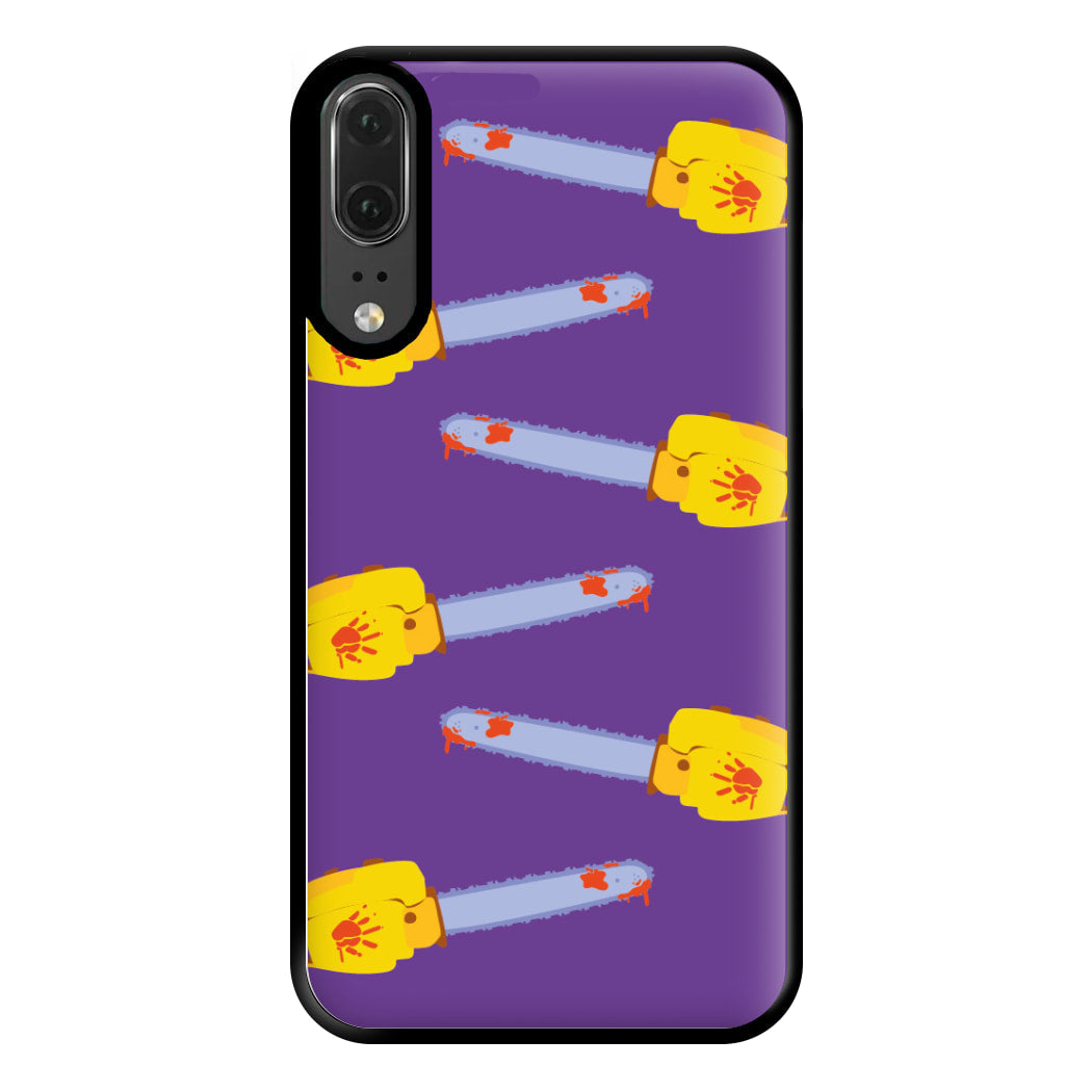 Chainsaw Pattern - Halloween Phone Case for Huawei P20