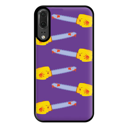 Chainsaw Pattern - Halloween Phone Case for Huawei P20