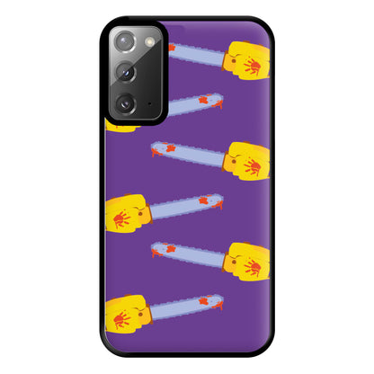 Chainsaw Pattern - Halloween Phone Case for Galaxy Note 20 Ultra