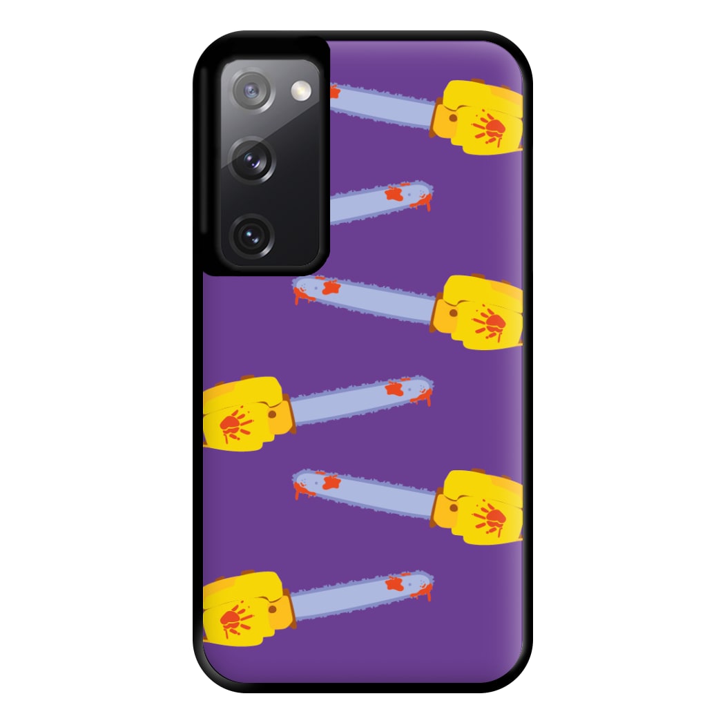 Chainsaw Pattern - Halloween Phone Case for Galaxy S20FE