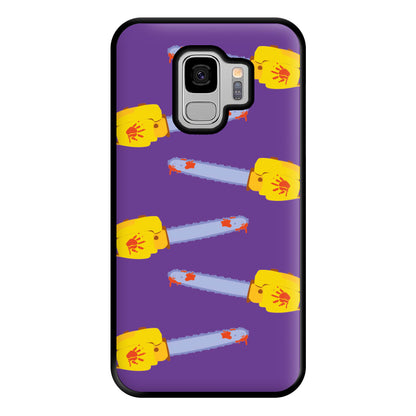 Chainsaw Pattern - Halloween Phone Case for Galaxy S9 Plus