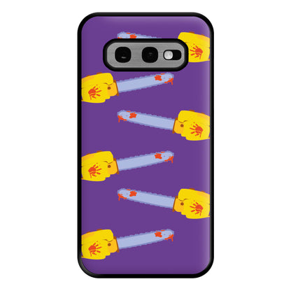 Chainsaw Pattern - Halloween Phone Case for Galaxy S10e