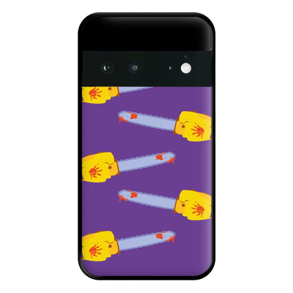 Chainsaw Pattern - Halloween Phone Case for Google Pixel 6a